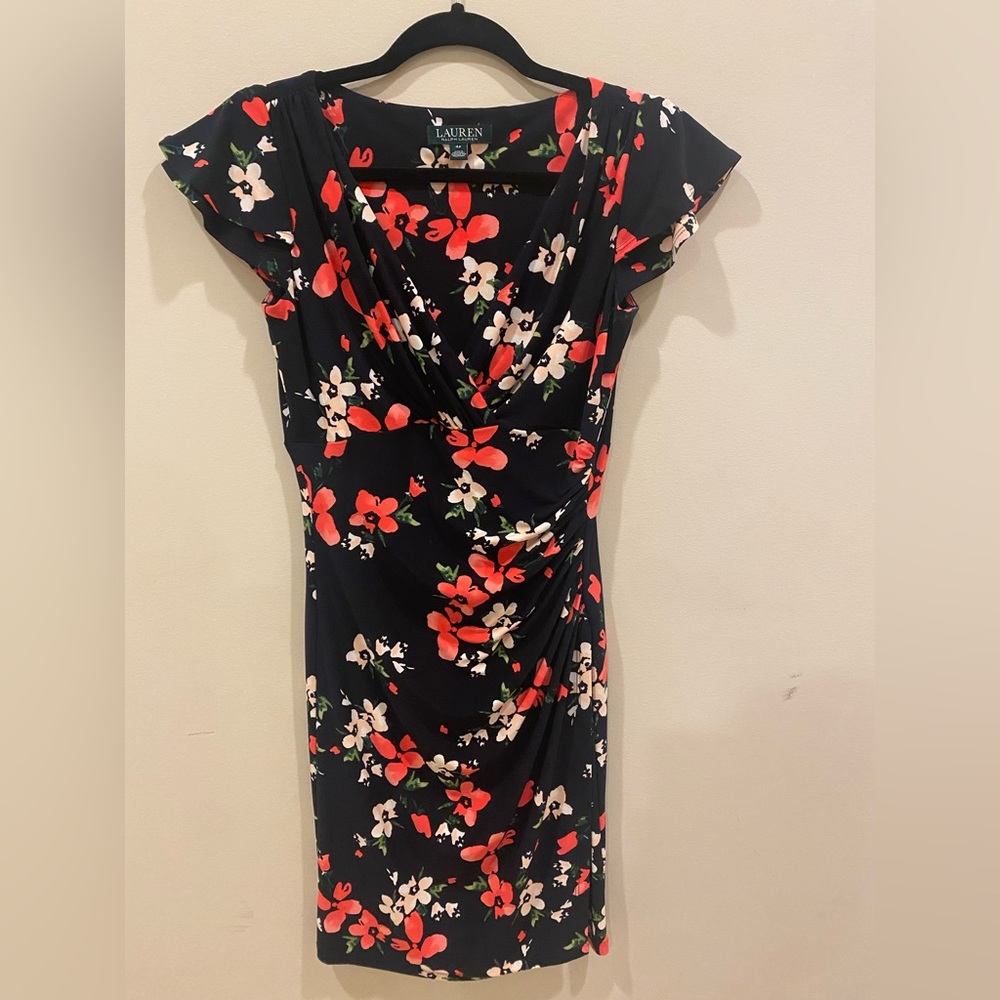 LAUREN RALPH LAUREN
Floral Ruched Jersey Dress size 4P